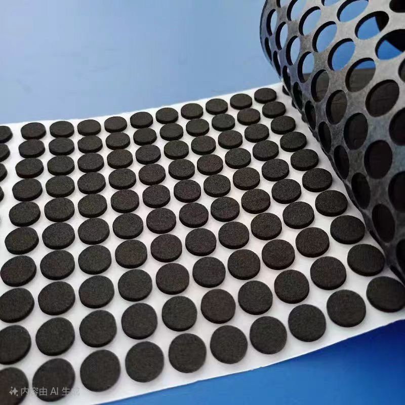 black eva round pads die cut template