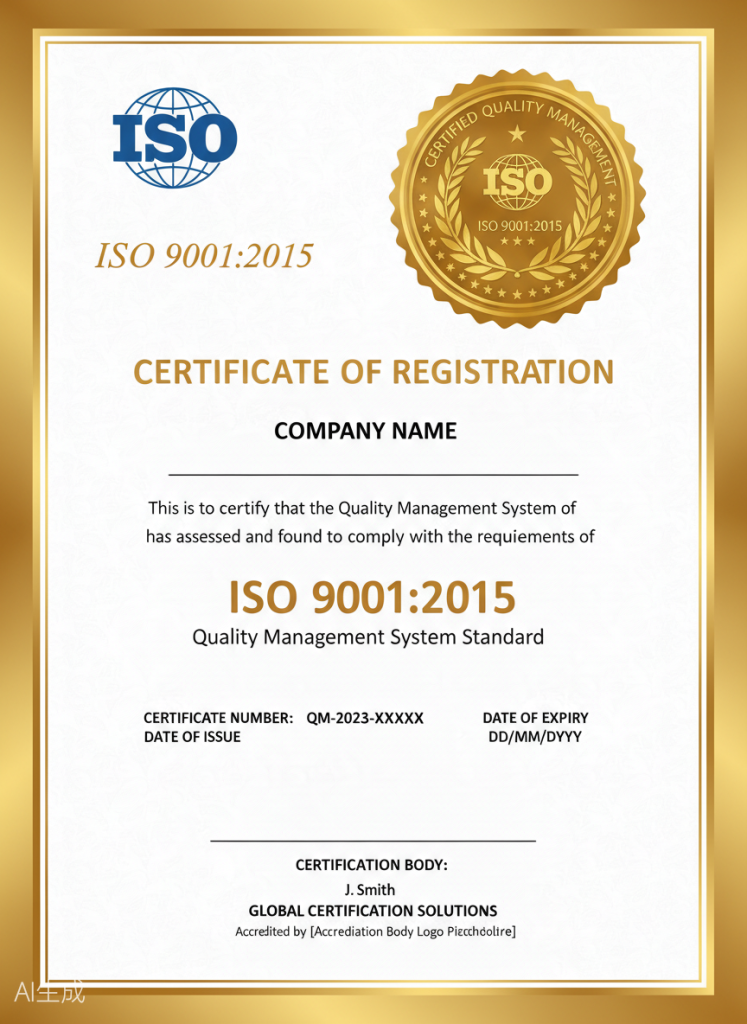 iso 9001 certificate