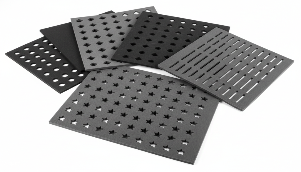 Punched EVA foam sheet with custom holes